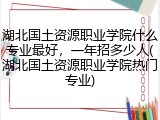 湖北国土资源职业学院什么专业最好，一年招多少人(湖北国土资源职业学院热门专业)