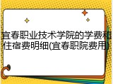 宜春职业技术学院的学费和住宿费明细(宜春职院费用)