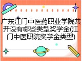 广东江门中医药职业学院共开设有哪些类型奖学金(江门中医职院奖学金类型)