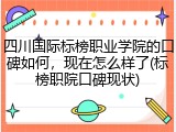 四川国际标榜职业学院的口碑如何，现在怎么样了(标榜职院口碑现状)