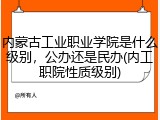内蒙古工业职业学院是什么级别，公办还是民办(内工职院性质级别)