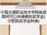 宁夏交通职业技术学院就读期间可以申请哪些奖学金(宁职院奖学金种类)