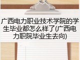 广西电力职业技术学院的学生毕业都怎么样了(广西电力职院毕业生去向)