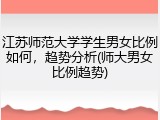 江苏师范大学学生男女比例如何，趋势分析(师大男女比例趋势)