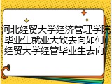 河北经贸大学经济管理学院毕业生就业大致去向如何(经贸大学经管毕业生去向)