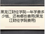 黑龙江财经学院一年学费多少钱，还有哪些费用(黑龙江财经学院费用)