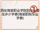 西安海棠职业学院到毕业要花多少学费(海棠职院毕业学费)