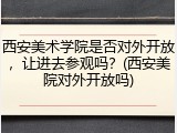 西安美术学院是否对外开放，让进去参观吗？(西安美院对外开放吗)