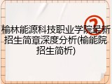 榆林能源科技职业学院最新招生简章深度分析(榆能院招生简析)