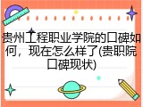 贵州工程职业学院的口碑如何，现在怎么样了(贵职院口碑现状)