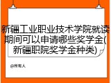 新疆工业职业技术学院就读期间可以申请哪些奖学金(新疆职院奖学金种类)