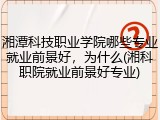 湘潭科技职业学院哪些专业就业前景好，为什么(湘科职院就业前景好专业)