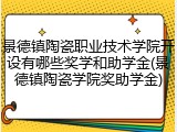 景德镇陶瓷职业技术学院开设有哪些奖学和助学金(景德镇陶瓷学院奖助学金)