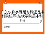 广东东软学院是专科还是本科院校呢(东软学院是本科吗)