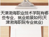 天津渤海职业技术学院有哪些专业，就业前景如何(天津渤海职院专业就业)