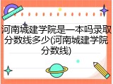 河南城建学院是一本吗录取分数线多少(河南城建学院分数线)