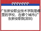 广东新安职业技术学院是哪里的学校，在哪个城市(广东新安职院深圳)