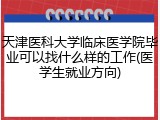 天津医科大学临床医学院毕业可以找什么样的工作(医学生就业方向)