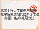 武汉工程大学邮电与信息工程学院就读期间挂科了怎么办呢？(挂科处理办法)