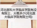 河北医科大学临床学院有没有院士，大概多少(河北医大临床学院有院士吗)