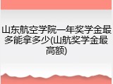 山东航空学院一年奖学金最多能拿多少(山航奖学金最高额)