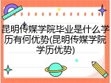 昆明传媒学院毕业是什么学历有何优势(昆明传媒学院学历优势)