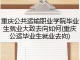 重庆公共运输职业学院毕业生就业大致去向如何(重庆公运毕业生就业去向)
