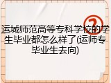 运城师范高等专科学校的学生毕业都怎么样了(运师专毕业生去向)
