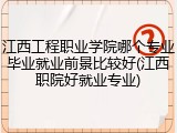 江西工程职业学院哪个专业毕业就业前景比较好(江西职院好就业专业)