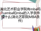 湖北艺术职业学院有mba吗？emba和mba的入学条件是什么(湖北艺职院MBA条件)