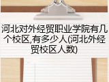 河北对外经贸职业学院有几个校区,有多少人(河北外经贸校区人数)