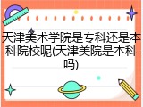 天津美术学院是专科还是本科院校呢(天津美院是本科吗)