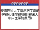 安徽医科大学临床医学院的学费和住宿费明细(安医大临床医学院费用)
