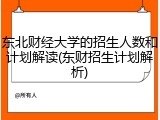 东北财经大学的招生人数和计划解读(东财招生计划解析)