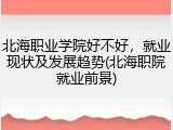 北海职业学院好不好，就业现状及发展趋势(北海职院就业前景)
