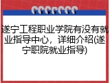 遂宁工程职业学院有没有就业指导中心，详细介绍(遂宁职院就业指导)