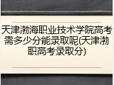 天津渤海职业技术学院高考需多少分能录取呢(天津渤职高考录取分)