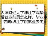 天津财经大学珠江学院毕业后就业前景怎么样，毕业生去向(珠江学院就业去向)
