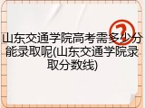山东交通学院高考需多少分能录取呢(山东交通学院录取分数线)