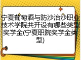 宁夏葡萄酒与防沙治沙职业技术学院共开设有哪些类型奖学金(宁夏职院奖学金类型)