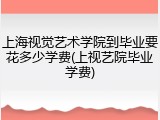 上海视觉艺术学院到毕业要花多少学费(上视艺院毕业学费)