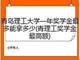 青岛理工大学一年奖学金最多能拿多少(青理工奖学金最高额)
