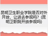 昆明卫生职业学院是否对外开放，让进去参观吗？(昆明卫职院开放参观吗)