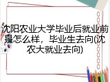 沈阳农业大学毕业后就业前景怎么样，毕业生去向(沈农大就业去向)