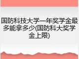 国防科技大学一年奖学金最多能拿多少(国防科大奖学金上限)