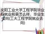 沈阳工业大学工程学院毕业后就业前景怎么样，毕业生去向(工大工程学院就业去向)