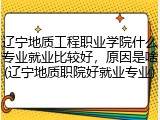 辽宁地质工程职业学院什么专业就业比较好，原因是啥(辽宁地质职院好就业专业)