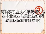 阿勒泰职业技术学院哪个专业毕业就业前景比较好(阿勒泰职院就业好专业)