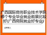 广西国际商务职业技术学院哪个专业毕业就业前景比较好(广西商院就业好专业)