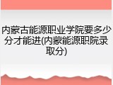 内蒙古能源职业学院要多少分才能进(内蒙能源职院录取分)